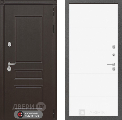 Дверь Лабиринт (LABIRINT) Мегаполис 13 Белый софт в Апрелевке