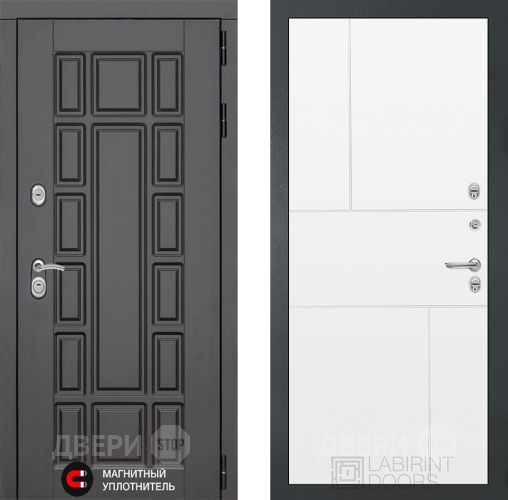 Входная металлическая Дверь Лабиринт (LABIRINT) New York 21 Белый софт в Апрелевке