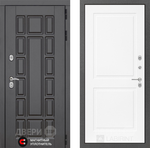 Входная металлическая Дверь Лабиринт (LABIRINT) New York 11 Белый софт в Апрелевке