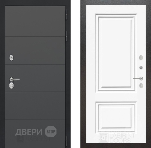 Входная металлическая Дверь Лабиринт (LABIRINT) Art 26 Белый (RAL-9003) в Апрелевке