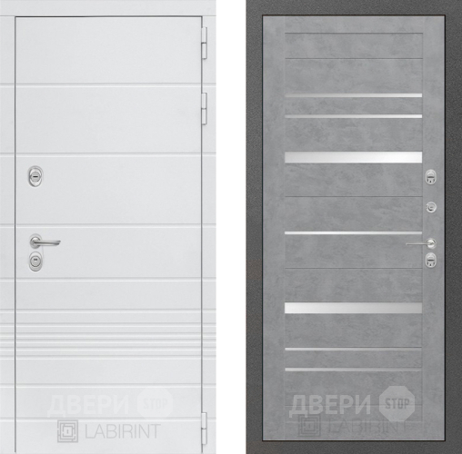 Входная металлическая Дверь Лабиринт (LABIRINT) Трендо 20 Бетон светлый в Апрелевке
