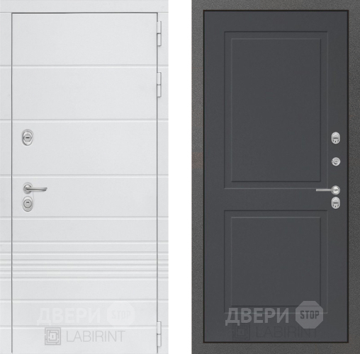 Входная металлическая Дверь Лабиринт (LABIRINT) Трендо 11 Графит софт в Апрелевке