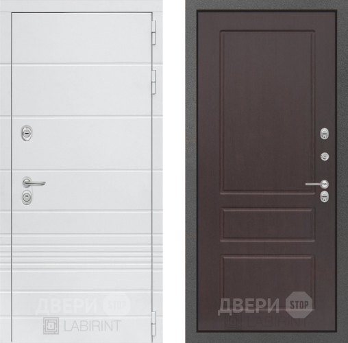 Входная металлическая Дверь Лабиринт (LABIRINT) Трендо 03 Орех премиум в Апрелевке