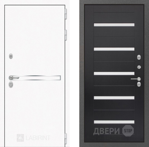 Входная металлическая Дверь Лабиринт (LABIRINT) Лайн White 01 Венге в Апрелевке