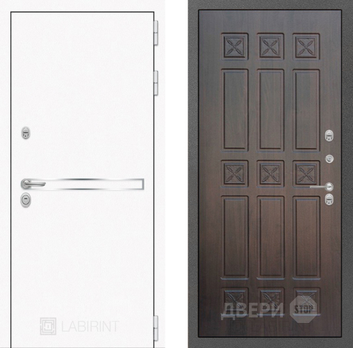 Входная металлическая Дверь Лабиринт (LABIRINT) Лайн White 16 VINORIT Алмон 28 в Апрелевке