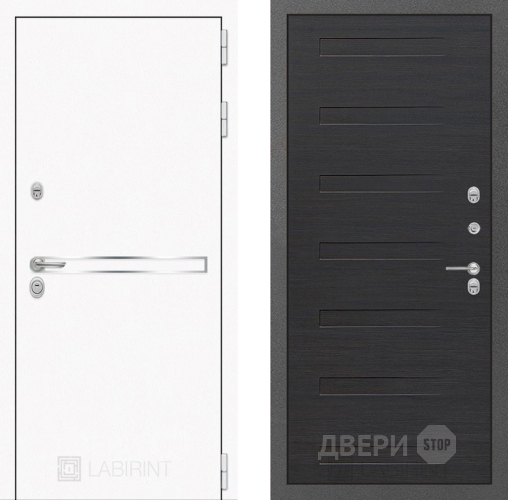 Входная металлическая Дверь Лабиринт (LABIRINT) Лайн White 14 Эковенге поперечный в Апрелевке