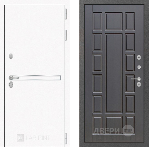Входная металлическая Дверь Лабиринт (LABIRINT) Лайн White 12 Венге в Апрелевке