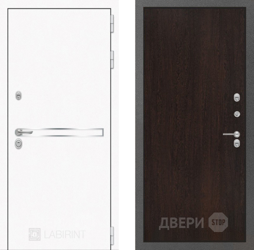 Входная металлическая Дверь Лабиринт (LABIRINT) Лайн White 05 Венге в Апрелевке