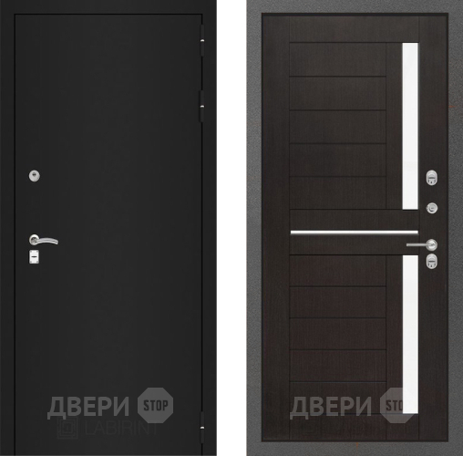 Входная металлическая Дверь Лабиринт (LABIRINT) Classic шагрень черная 02 Венге в Апрелевке