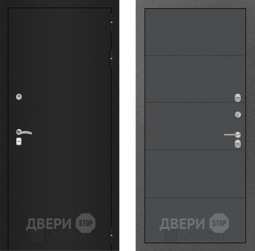 Входная металлическая Дверь Лабиринт (LABIRINT) Classic шагрень черная 13 Графит софт в Апрелевке