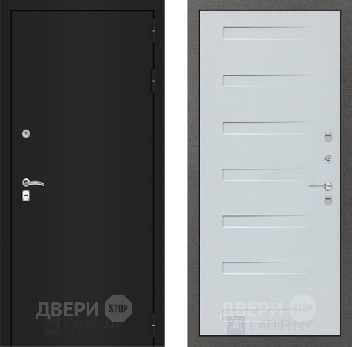 Входная металлическая Дверь Лабиринт (LABIRINT) Classic шагрень черная 14 Дуб кантри белый горизонтальный в Апрелевке
