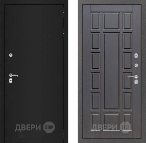Входная металлическая Дверь Лабиринт (LABIRINT) Classic шагрень черная 12 Венге в Апрелевке