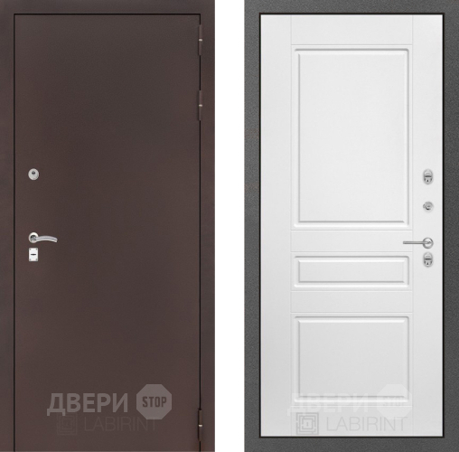 Дверь Лабиринт (LABIRINT) Classic антик медь 03 Белый софт в Апрелевке