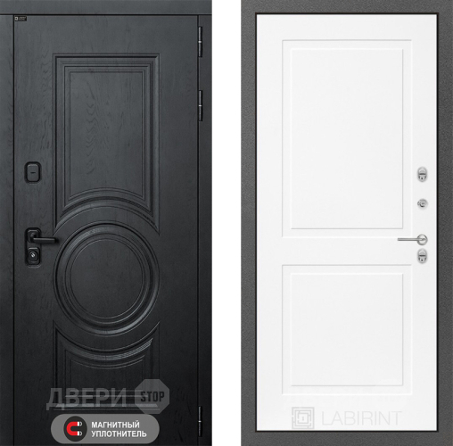 Входная металлическая Дверь Лабиринт (LABIRINT) Гранд 11 Белый софт в Апрелевке