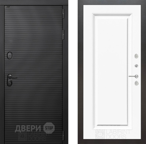 Входная металлическая Дверь Лабиринт (LABIRINT) Вулкано 27 Белый (RAL-9003) в Апрелевке