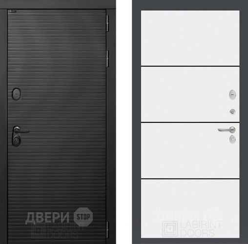 Входная металлическая Дверь Лабиринт (LABIRINT) Вулкано 25 Белый софт в Апрелевке