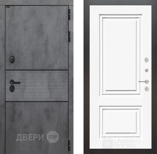 Входная металлическая Дверь Лабиринт (LABIRINT) Инфинити 26 Белый (RAL-9003) в Апрелевке
