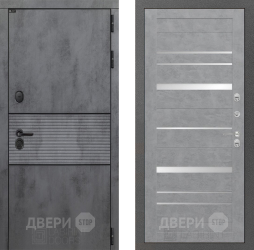 Входная металлическая Дверь Лабиринт (LABIRINT) Инфинити 20 Бетон светлый в Апрелевке