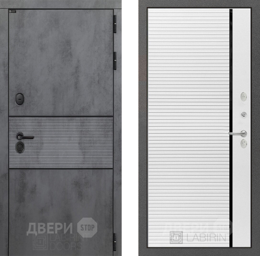 Входная металлическая Дверь Лабиринт (LABIRINT) Инфинити 22 Белый софт в Апрелевке
