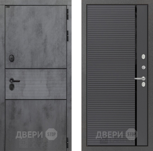 Входная металлическая Дверь Лабиринт (LABIRINT) Инфинити 22 Графит софт в Апрелевке
