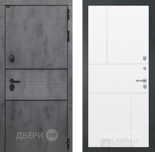 Входная металлическая Дверь Лабиринт (LABIRINT) Инфинити 21 Белый софт в Апрелевке
