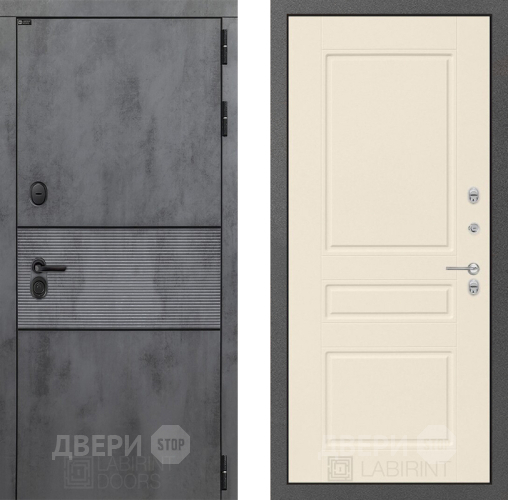 Входная металлическая Дверь Лабиринт (LABIRINT) Инфинити 03 Крем софт в Апрелевке