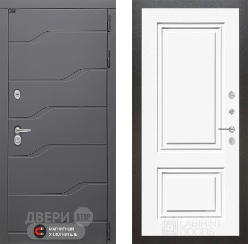 Дверь Лабиринт (LABIRINT) Ривер 26 Белый (RAL-9003) в Апрелевке