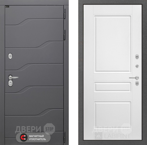 Дверь Лабиринт (LABIRINT) Ривер 03 Белый софт в Апрелевке