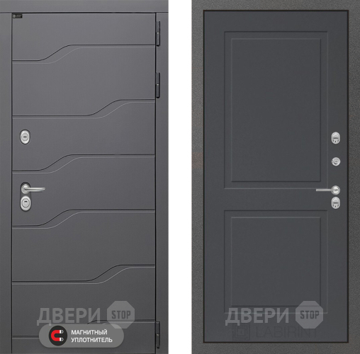 Входная металлическая Дверь Лабиринт (LABIRINT) Ривер 11 Графит софт в Апрелевке