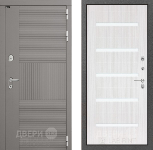 Входная металлическая Дверь Лабиринт (LABIRINT) Формо 01 Сандал белый в Апрелевке