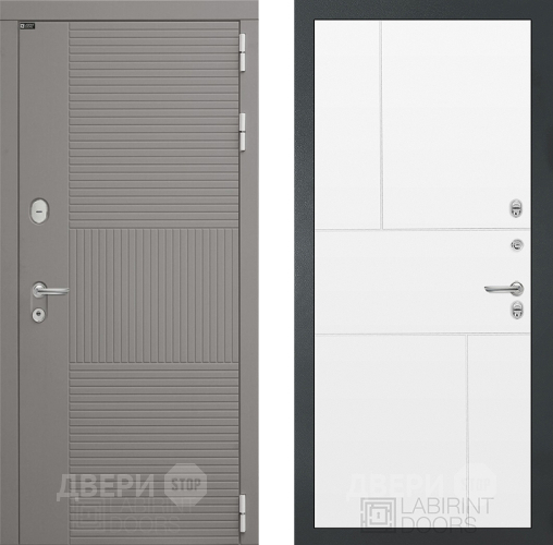 Входная металлическая Дверь Лабиринт (LABIRINT) Формо 21 Белый софт в Апрелевке