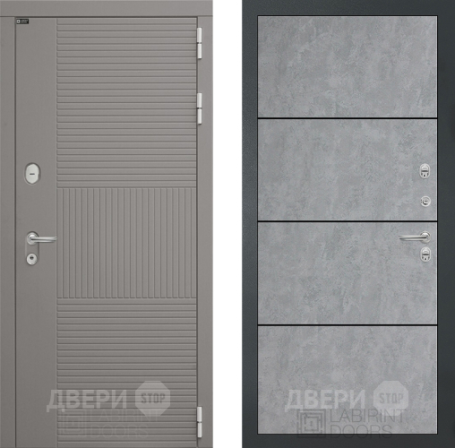 Входная металлическая Дверь Лабиринт (LABIRINT) Формо 25 Бетон светлый в Апрелевке