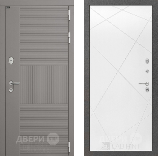 Входная металлическая Дверь Лабиринт (LABIRINT) Формо 24 Белый софт в Апрелевке