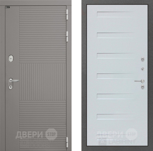 Входная металлическая Дверь Лабиринт (LABIRINT) Формо 14 Дуб кантри белый горизонтальный в Апрелевке