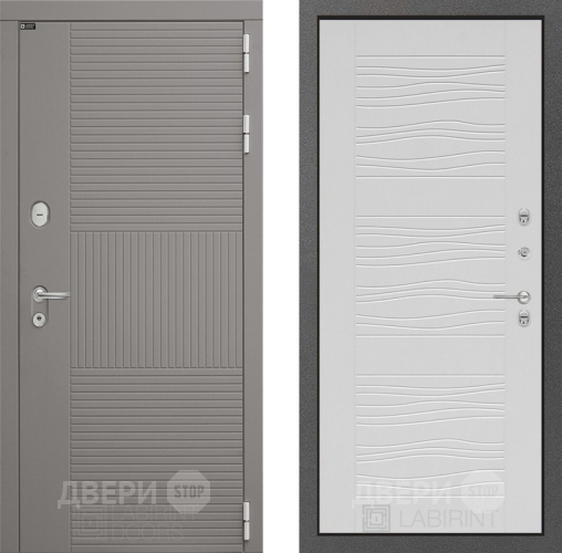Входная металлическая Дверь Лабиринт (LABIRINT) Формо 06 Белое дерево в Апрелевке