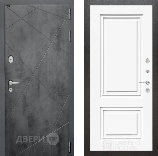 Дверь Лабиринт (LABIRINT) Лофт 26 Белый (RAL-9003) в Апрелевке