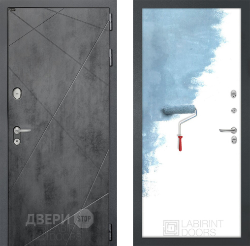 Входная металлическая Дверь Лабиринт (LABIRINT) Лофт 28 Под покраску в Апрелевке