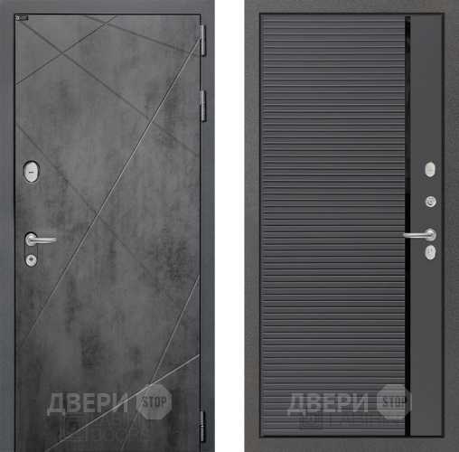 Входная металлическая Дверь Лабиринт (LABIRINT) Лофт 22 Графит софт в Апрелевке