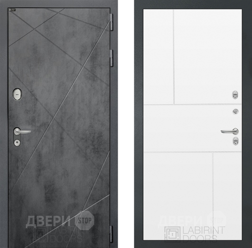 Входная металлическая Дверь Лабиринт (LABIRINT) Лофт 21 Белый софт в Апрелевке
