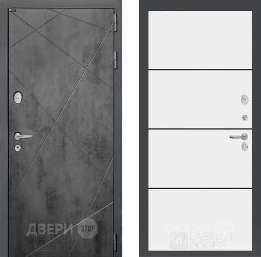 Дверь Лабиринт (LABIRINT) Лофт 25 Белый софт в Апрелевке