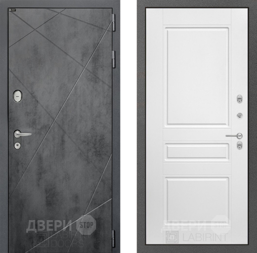 Дверь Лабиринт (LABIRINT) Лофт 03 Белый софт в Апрелевке