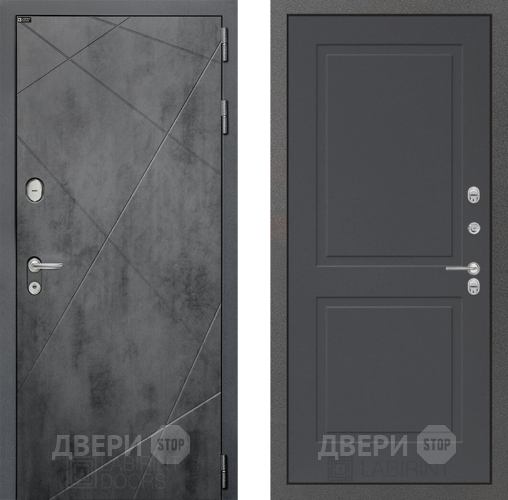 Входная металлическая Дверь Лабиринт (LABIRINT) Лофт 11 Графит софт в Апрелевке