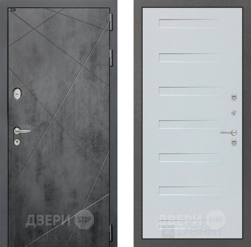 Входная металлическая Дверь Лабиринт (LABIRINT) Лофт 14 Дуб кантри белый горизонтальный в Апрелевке