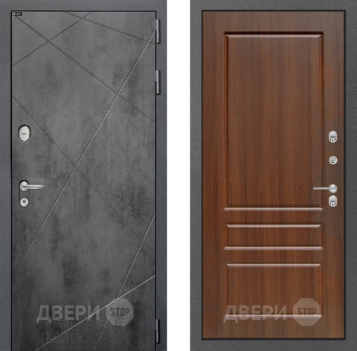 Входная металлическая Дверь Лабиринт (LABIRINT) Лофт 03 Орех бренди в Апрелевке