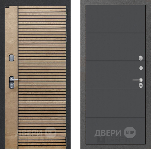 Входная металлическая Дверь Лабиринт (LABIRINT) Ritm 13 Графит софт в Апрелевке
