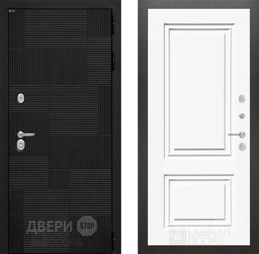 Входная металлическая Дверь Лабиринт (LABIRINT) Pazl 26 Белый (RAL-9003) в Апрелевке