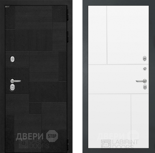 Входная металлическая Дверь Лабиринт (LABIRINT) Pazl 21 Белый софт в Апрелевке
