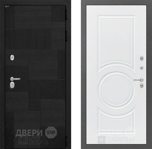 Входная металлическая Дверь Лабиринт (LABIRINT) Pazl 23 Белый софт в Апрелевке