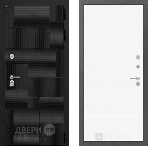 Входная металлическая Дверь Лабиринт (LABIRINT) Pazl 13 Белый софт в Апрелевке
