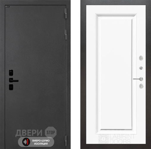 Дверь Лабиринт (LABIRINT) Acustic 27 Белый (RAL-9003) в Апрелевке